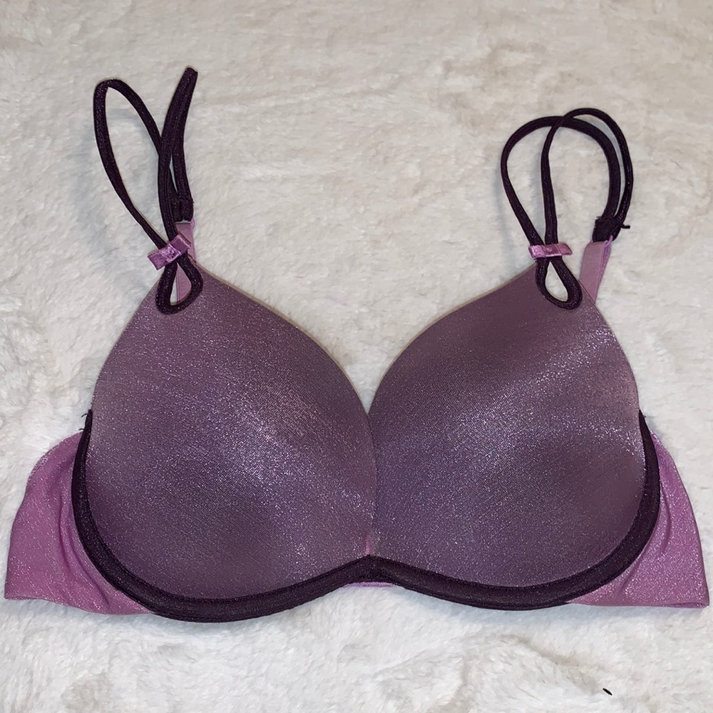 34A cosmopolitan after dark purple shimmer padded push-up bra